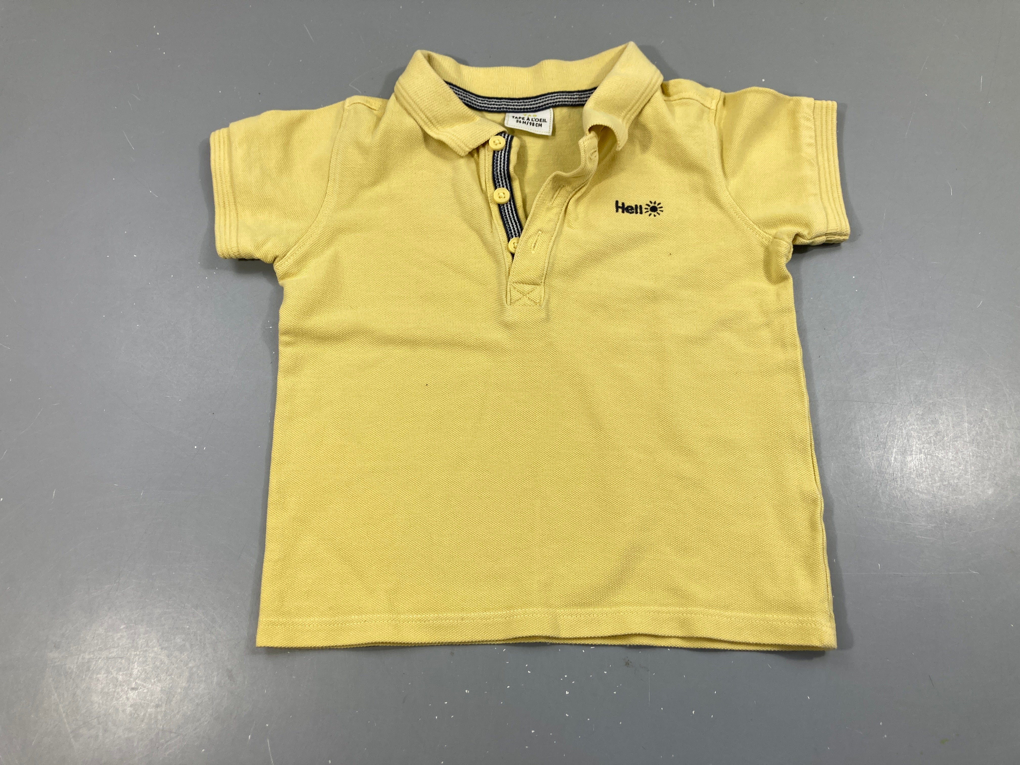 Polo m.c jaune Hello