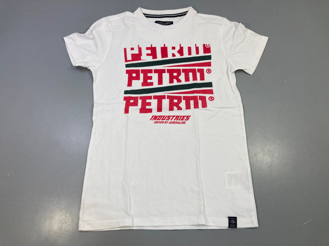 T-shirt m.c blanc logo, moins cher chez Petit Kiwi