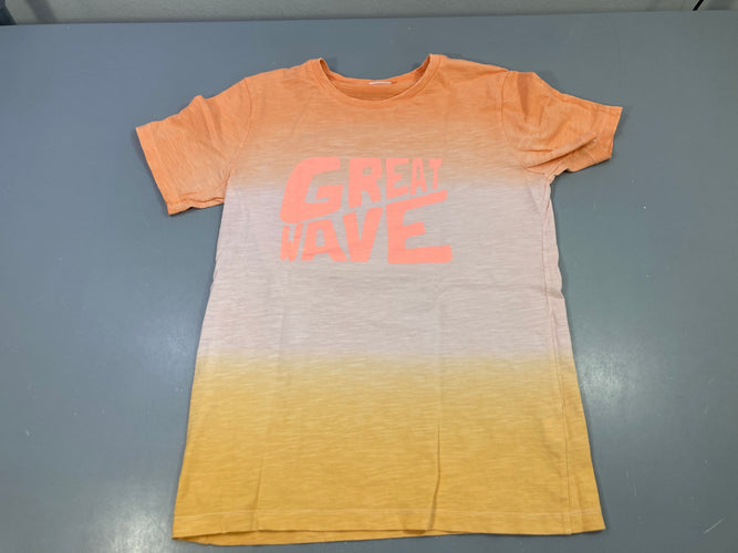 T-shirt m.c dégradé orange imprimé, moins cher chez Petit Kiwi