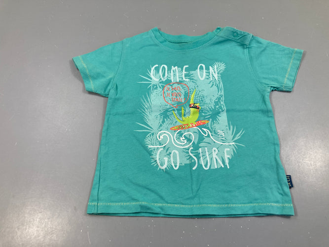 T-shirt m.c bleu surf, moins cher chez Petit Kiwi