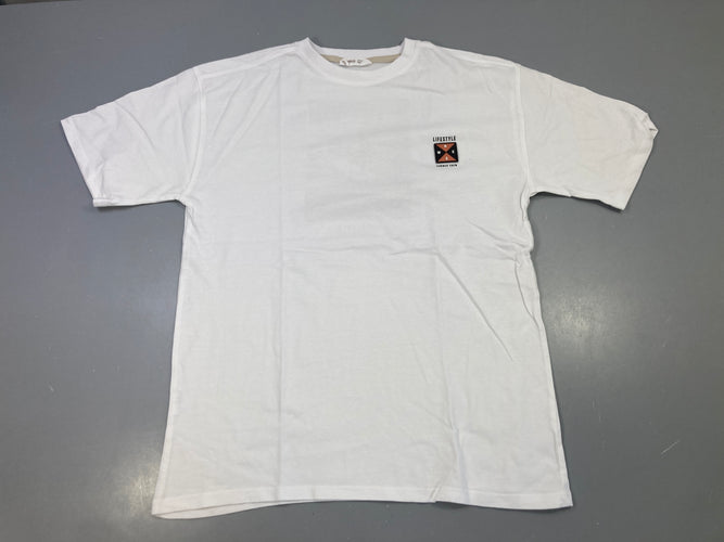 T-shirt m.c blanc logo, moins cher chez Petit Kiwi