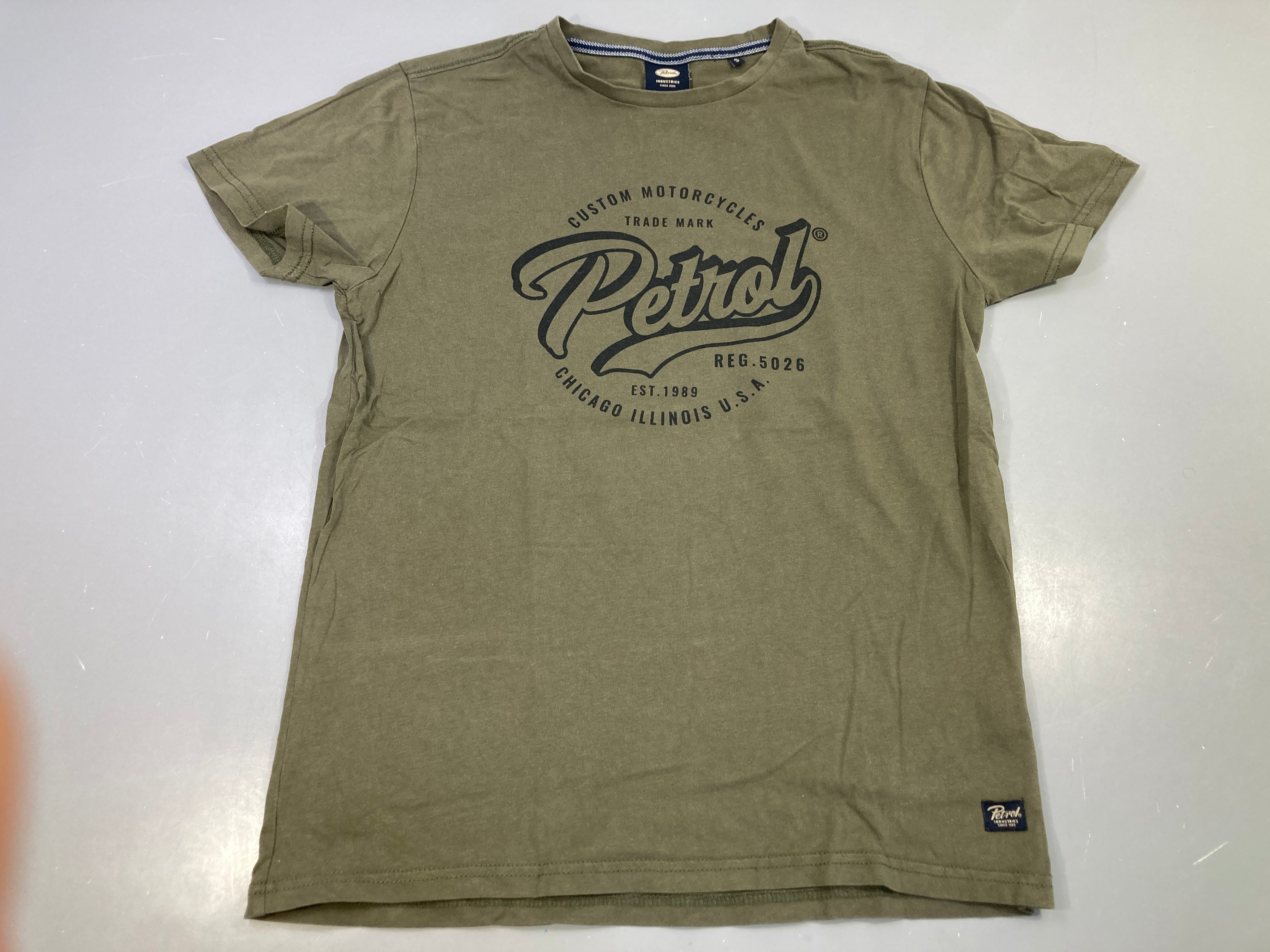 T-shirt m.c kaki logo