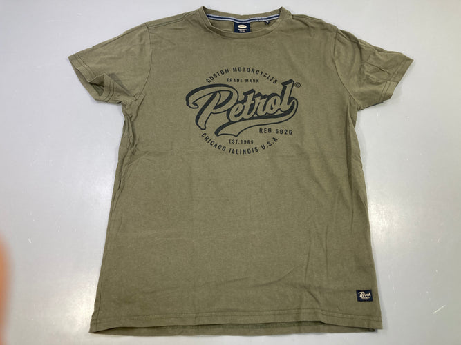 T-shirt m.c kaki logo, moins cher chez Petit Kiwi