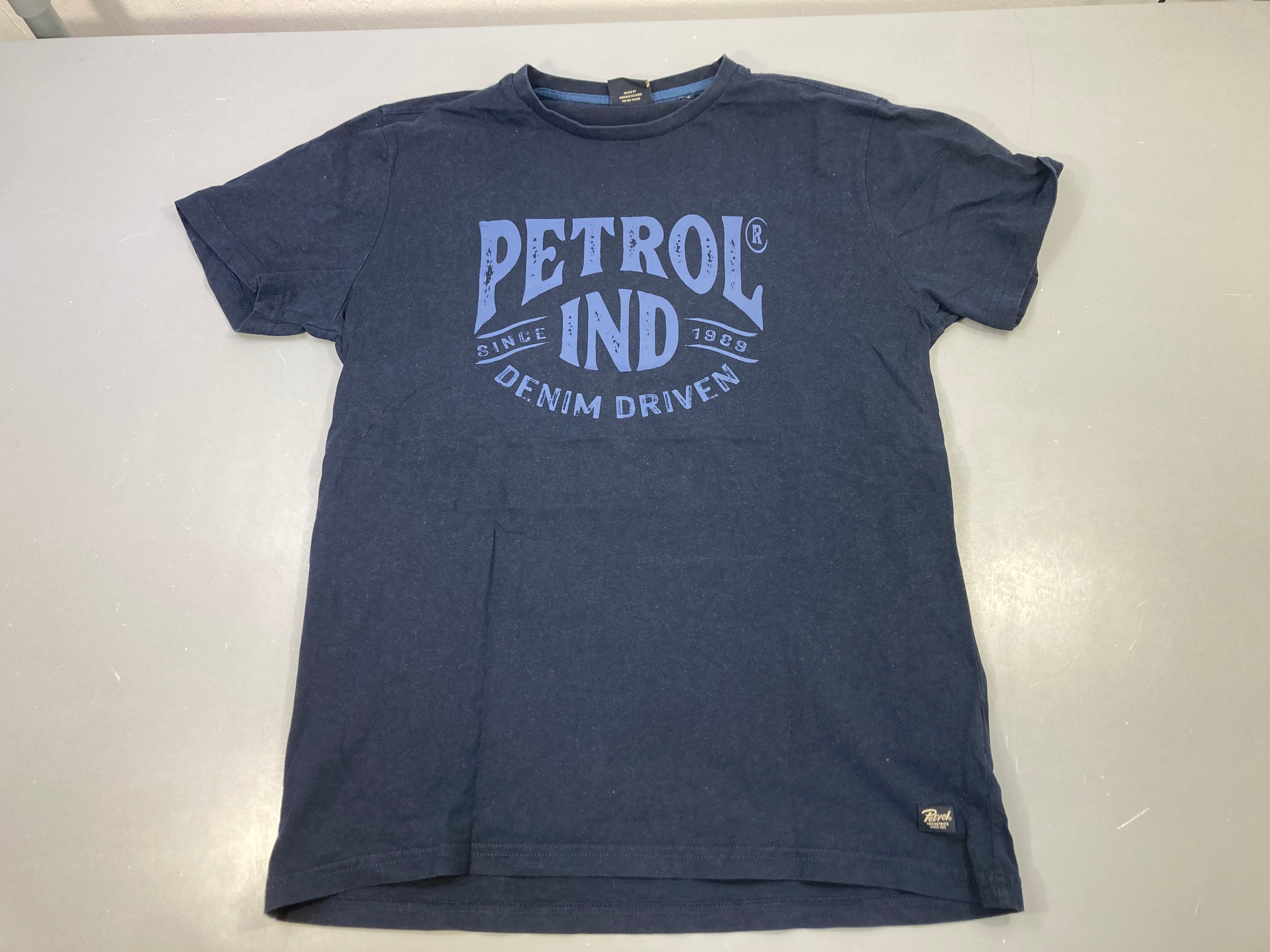 T-shirt m.c bleu marine logo