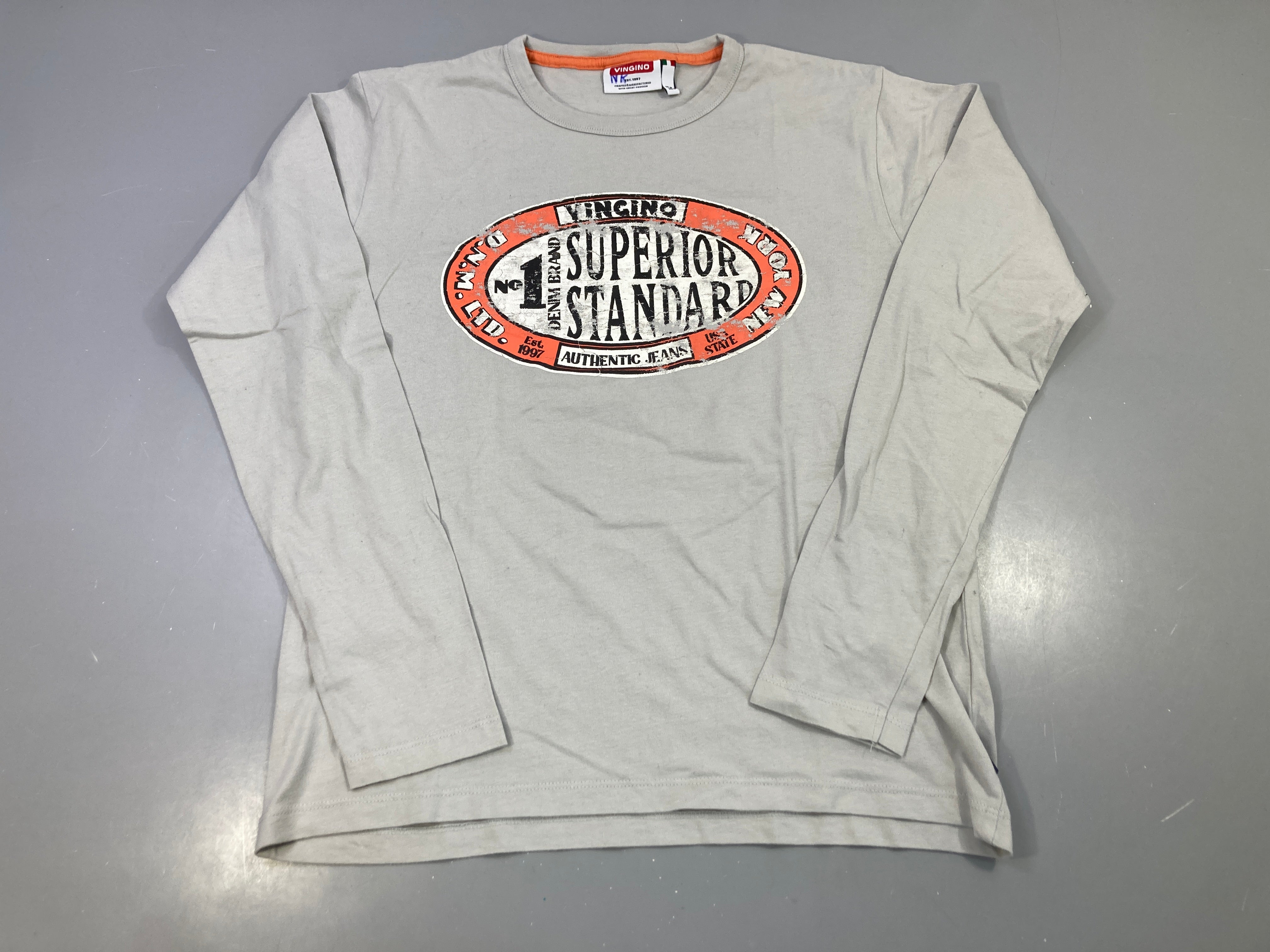 T-shirt m.l gris imprimé Superior Standard