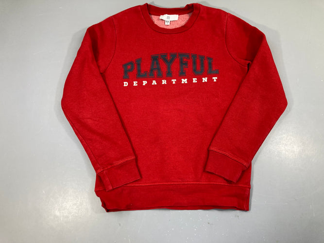 Sweat rouge playful, bouloché, moins cher chez Petit Kiwi