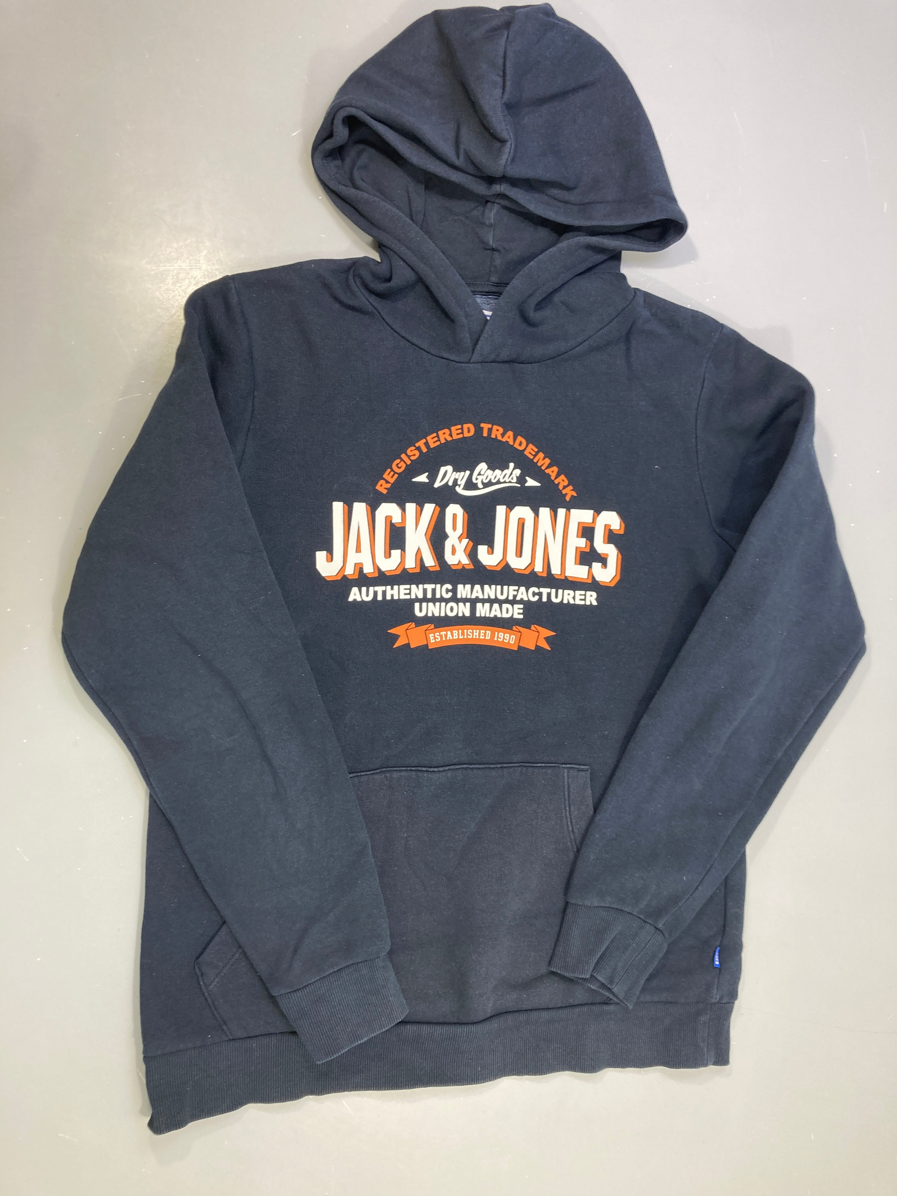 Sweat capuche bleu marine logo