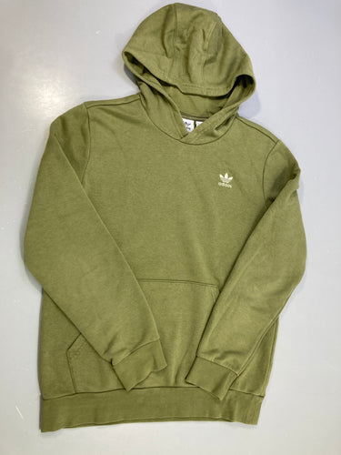 Sweat capuche kaki logo, moins cher chez Petit Kiwi