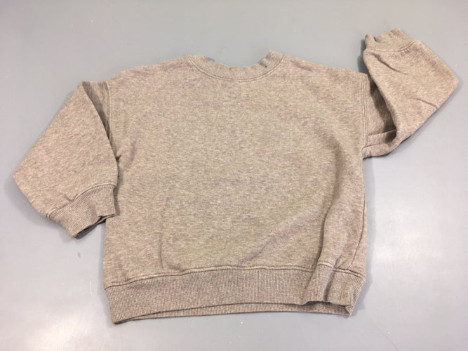 Sweat grège chiné, moins cher chez Petit Kiwi