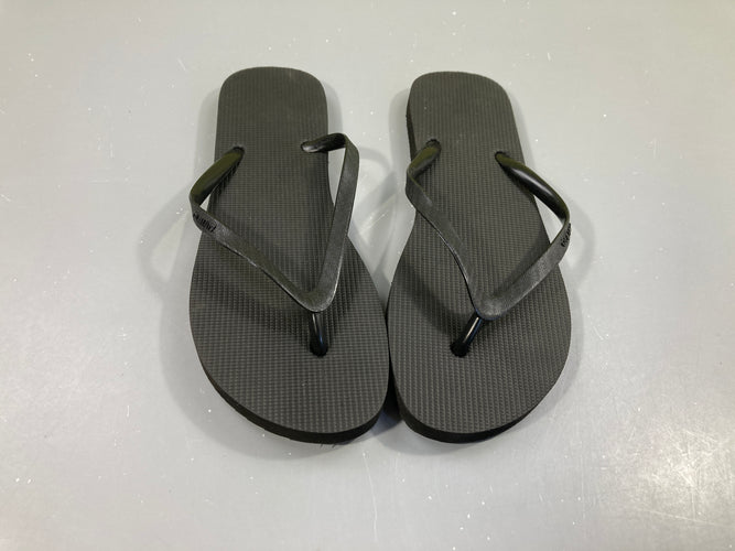 Tongs noires Olaian, 39-40, moins cher chez Petit Kiwi