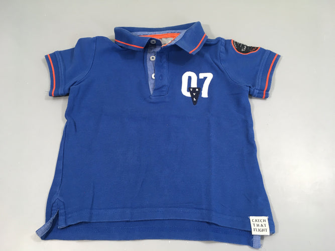 Polo m.c bleu 07, moins cher chez Petit Kiwi