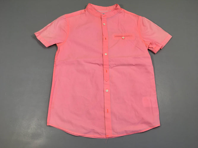 Chemise m.c rose col mao, moins cher chez Petit Kiwi
