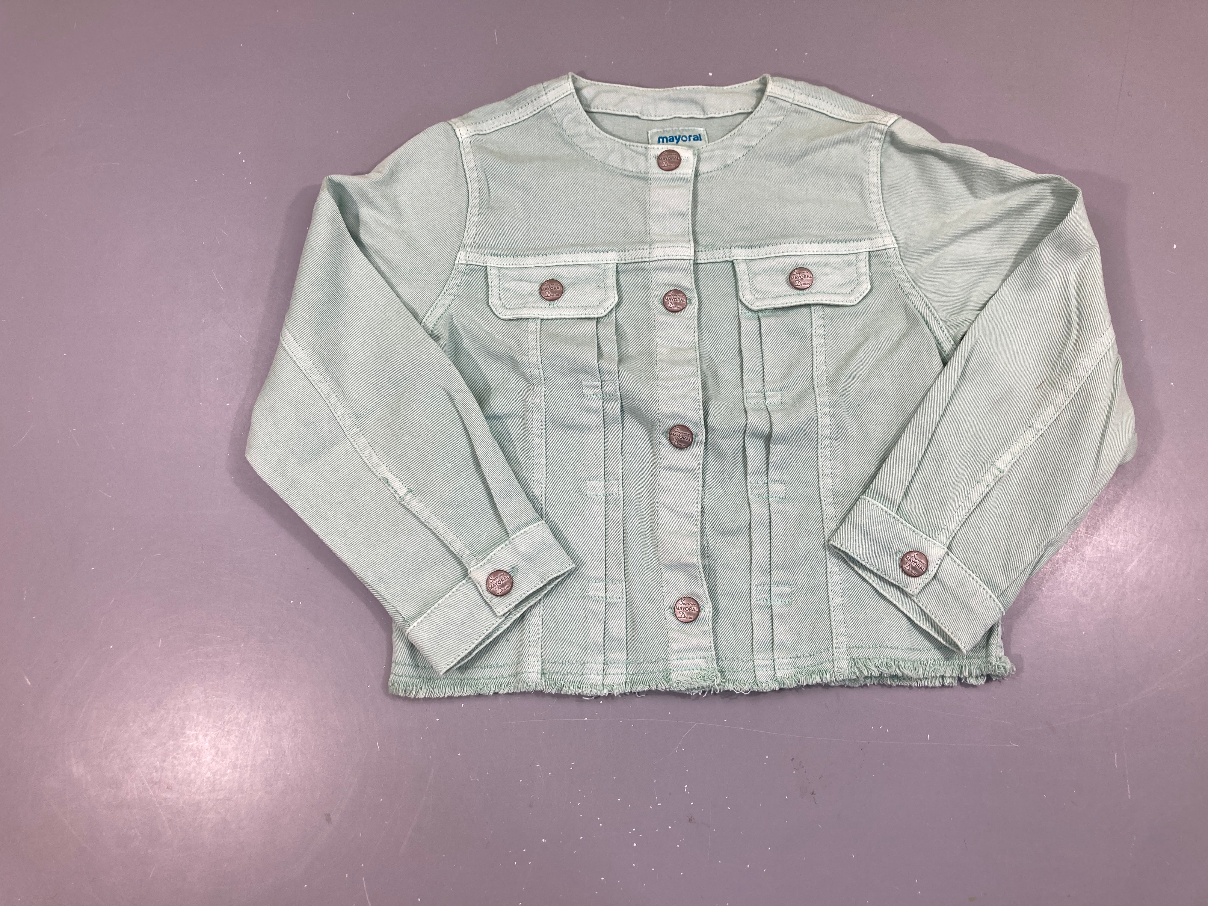 Veste en jean vert