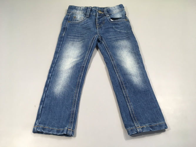Jeans effet délavé, moins cher chez Petit Kiwi