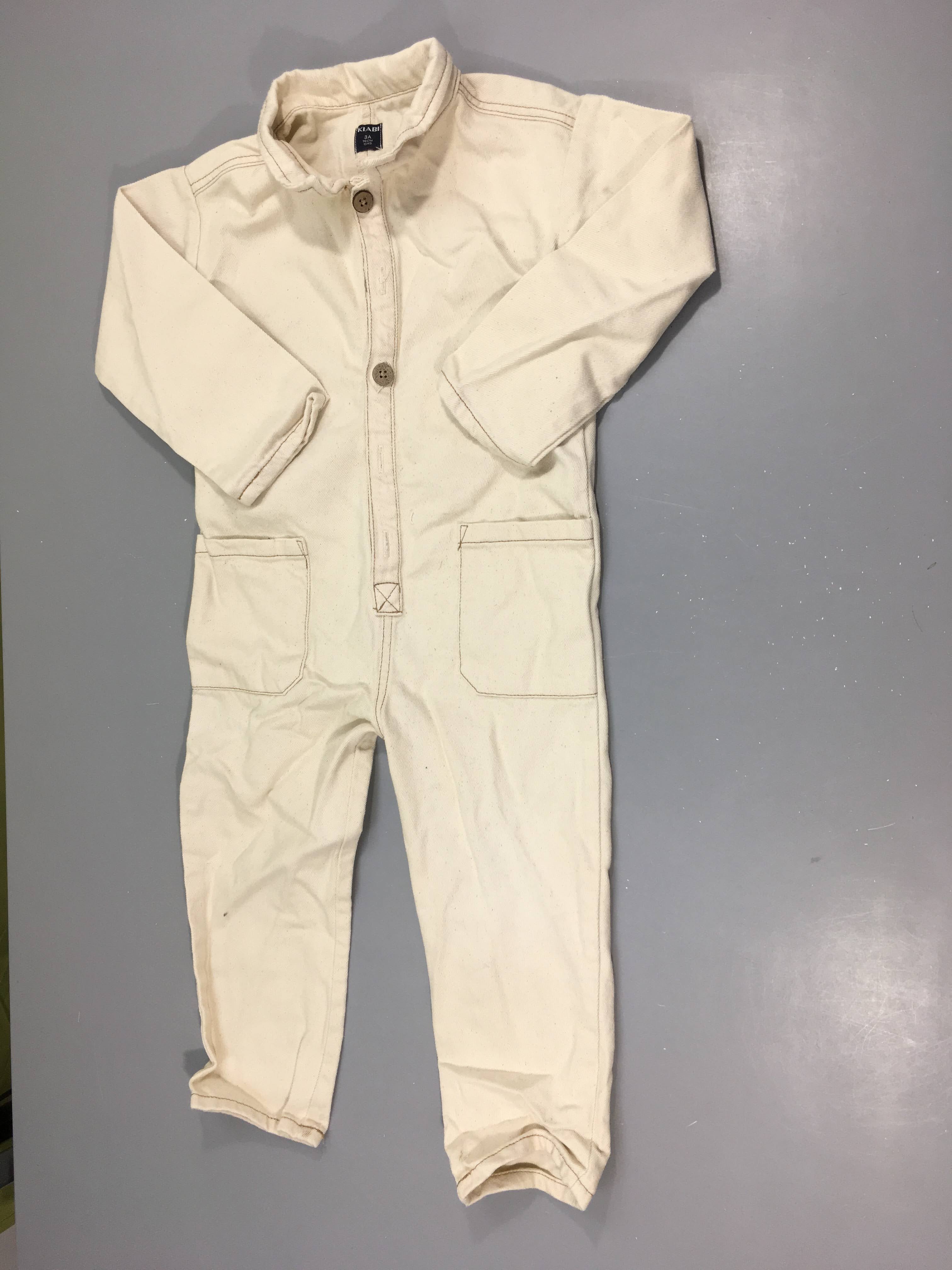 Combinaison m.l toile col écrue