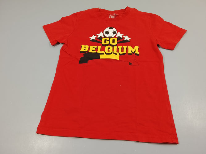 T-shirt m.c rouge, ballon de foot "Go Belgium", moins cher chez Petit Kiwi