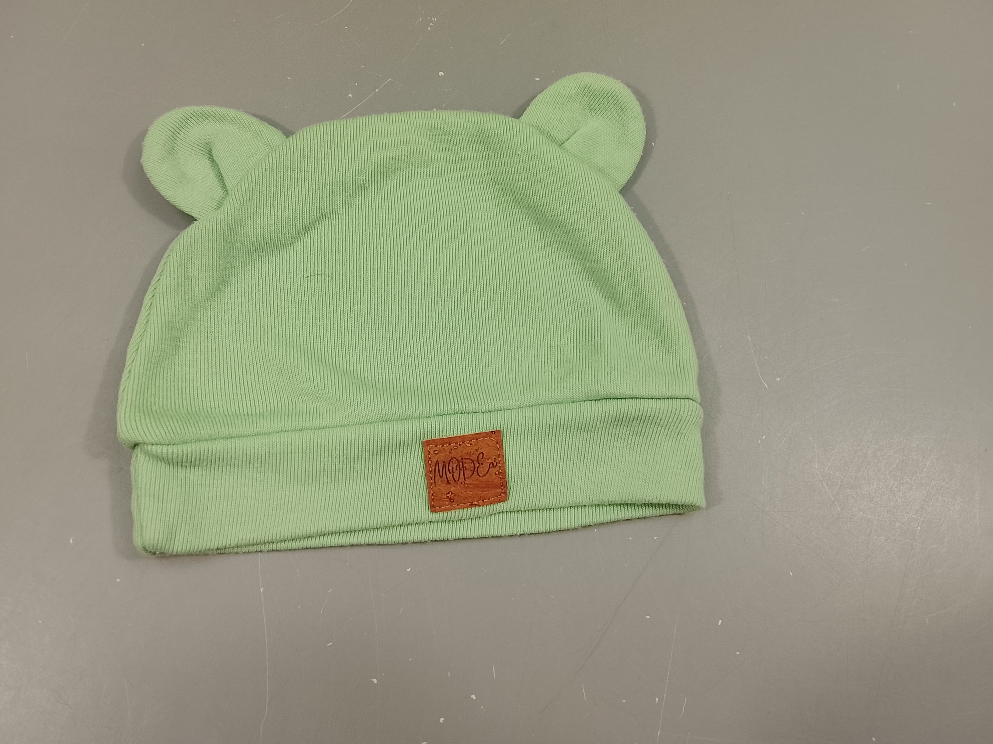 Bonnet jersey bleu, petites oreilles