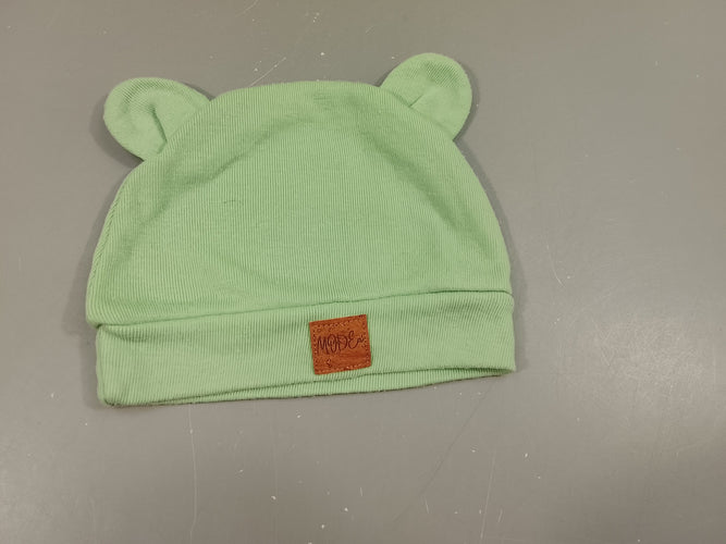 Bonnet jersey bleu, petites oreilles, moins cher chez Petit Kiwi