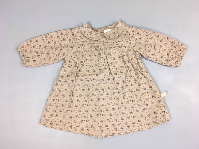 Robe m.l beige feuillage col, moins cher chez Petit Kiwi