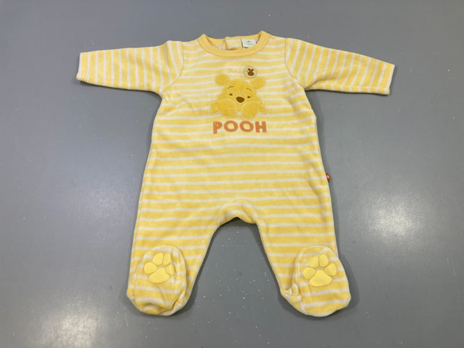 Pyjama rayé jaune/blanc, Winnie l'ourson 'Pooh', moins cher chez Petit Kiwi