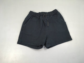 Short molleton à revers  bleu foncé