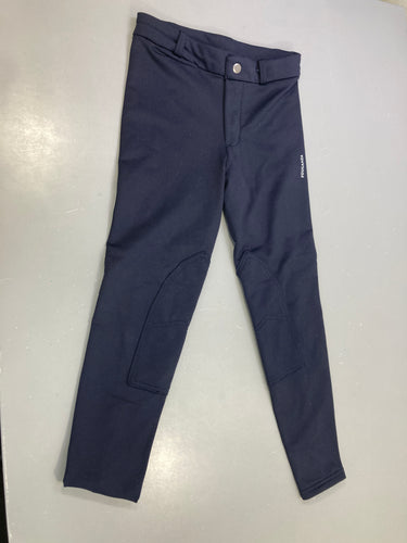 Pantalon équitation marine, genouillères, Fouganza, moins cher chez Petit Kiwi