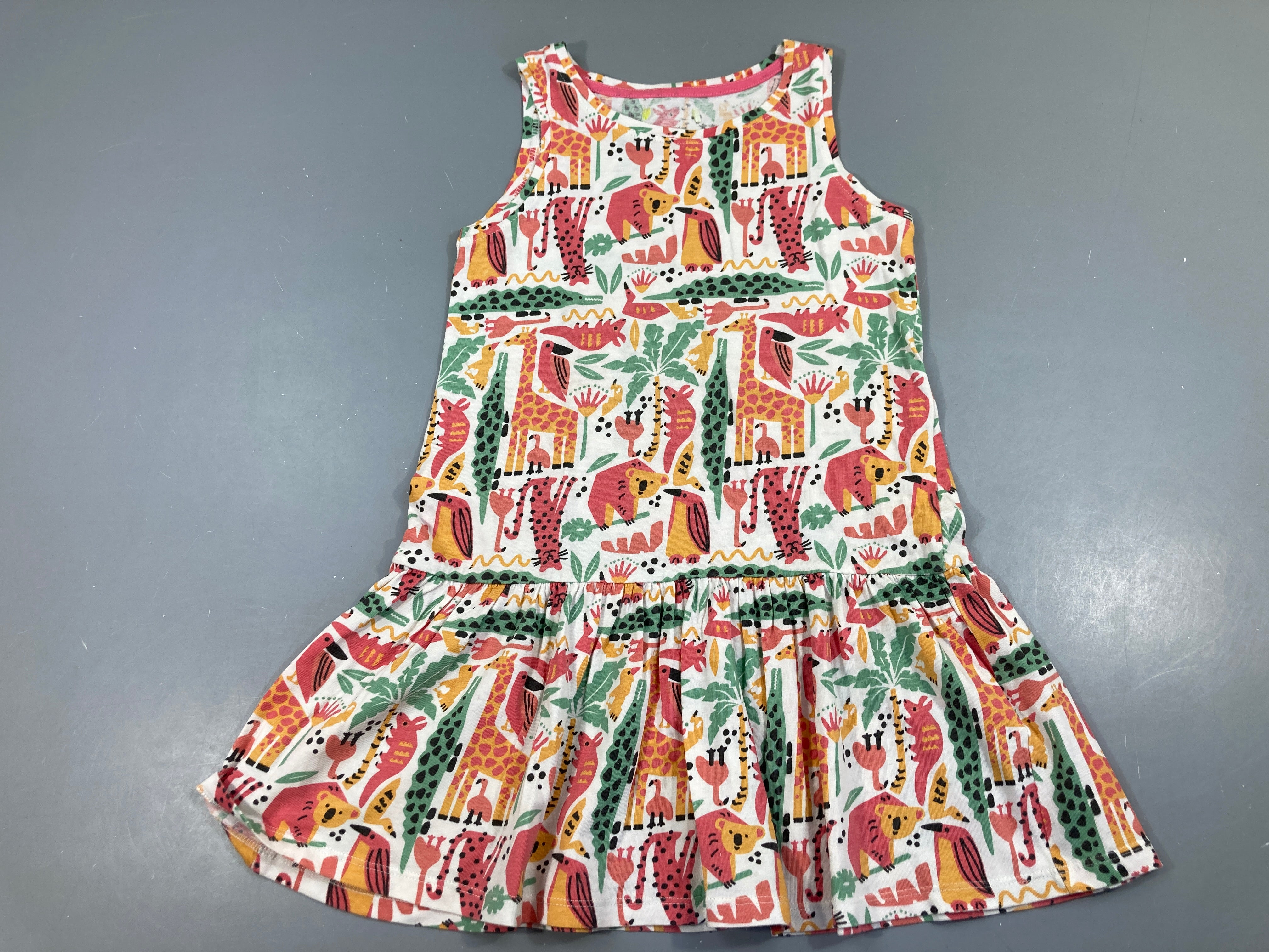 Robe s.m jersey animaux multicolores