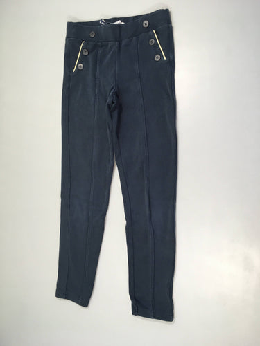Jegging molleton bleu foncé, moins cher chez Petit Kiwi
