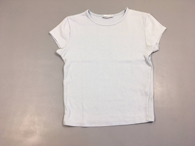 T-shirt m.c finement côtelé bleu clair, moins cher chez Petit Kiwi