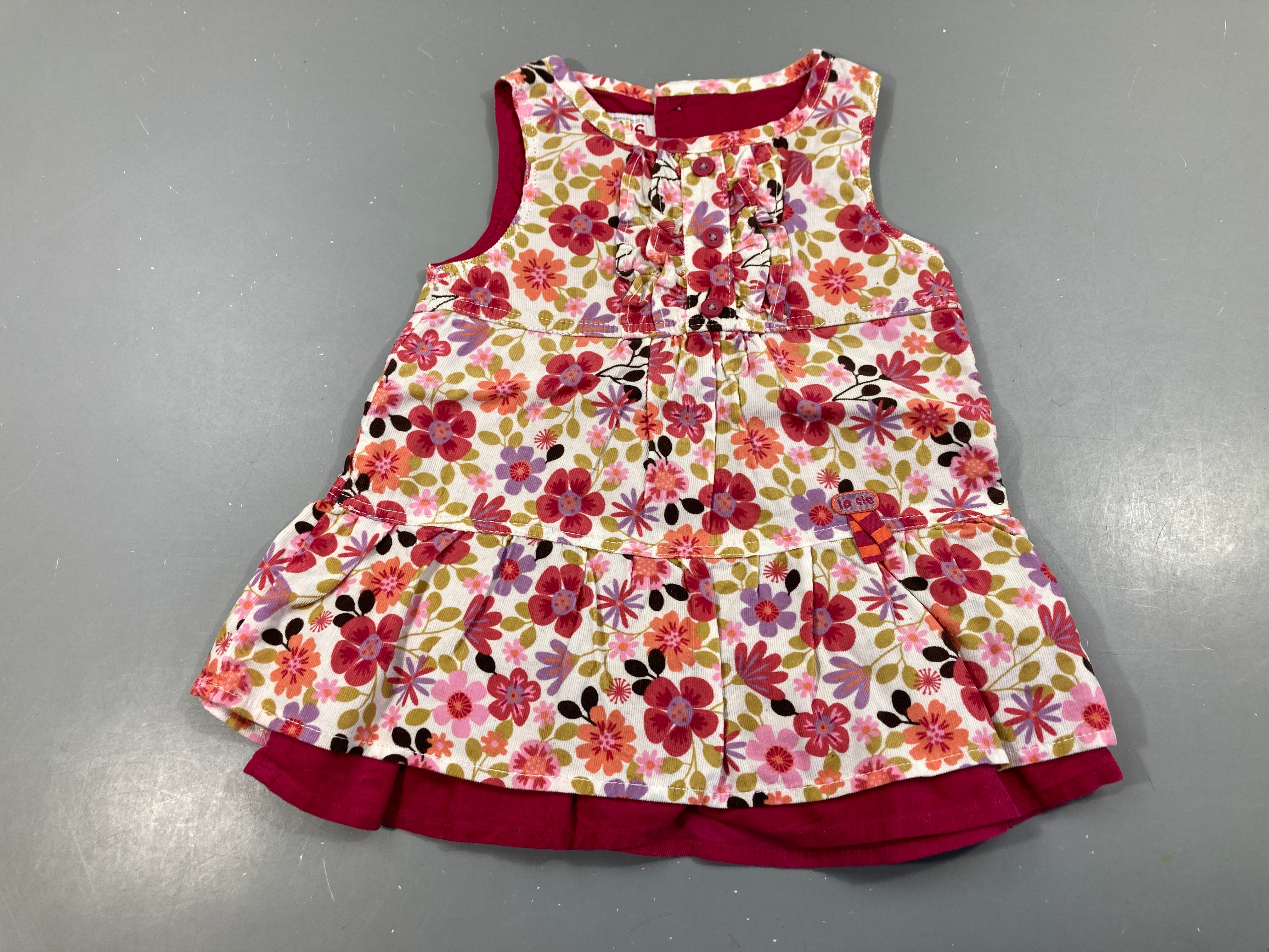 Robe s.m velours fleurie