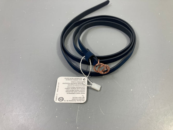 NEUF Ceinture fine marine, boucle anneaux dorés, moins cher chez Petit Kiwi
