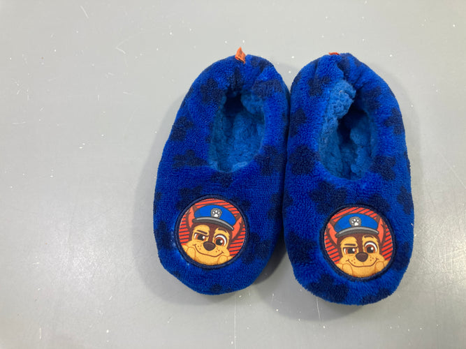 Pantoufles bleu camouflage, patch Chase Pat'Patrouille, moins cher chez Petit Kiwi
