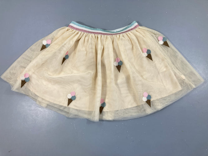 Jupe tulle beige glaces, moins cher chez Petit Kiwi