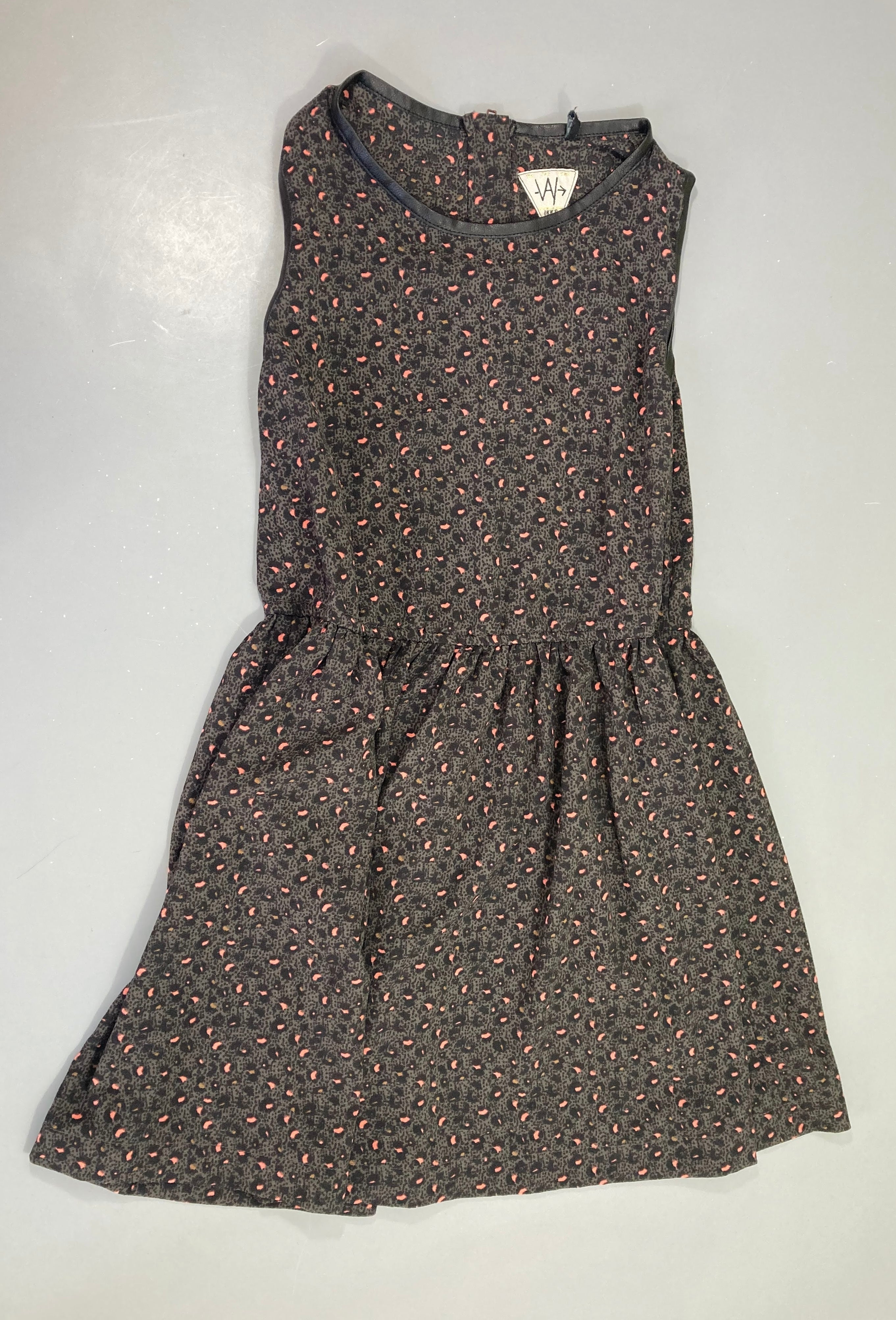 Robe s.m brun motifs léopard simili cuir