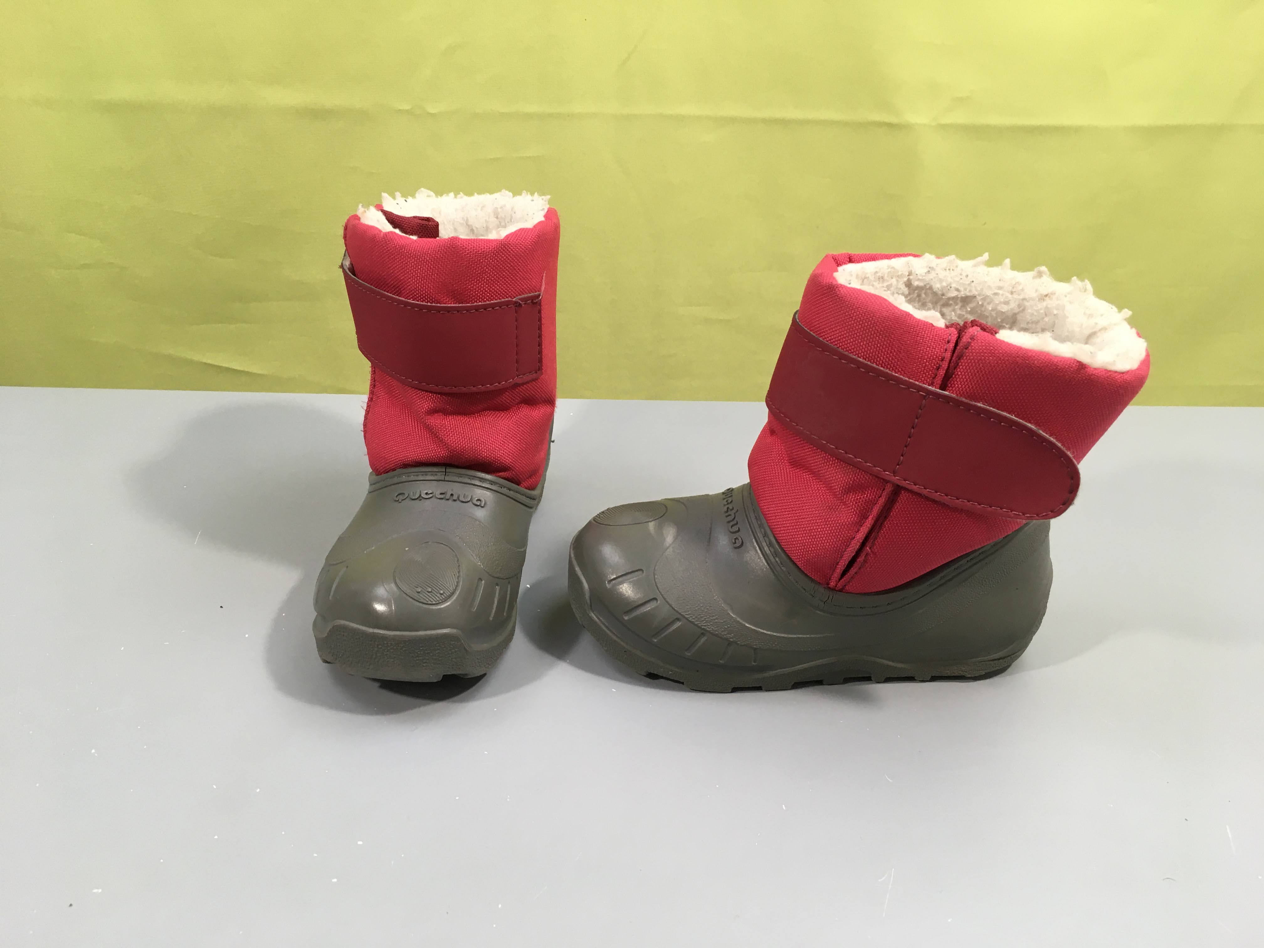 Bottes de neige rose/gris, Bibou, 24/25