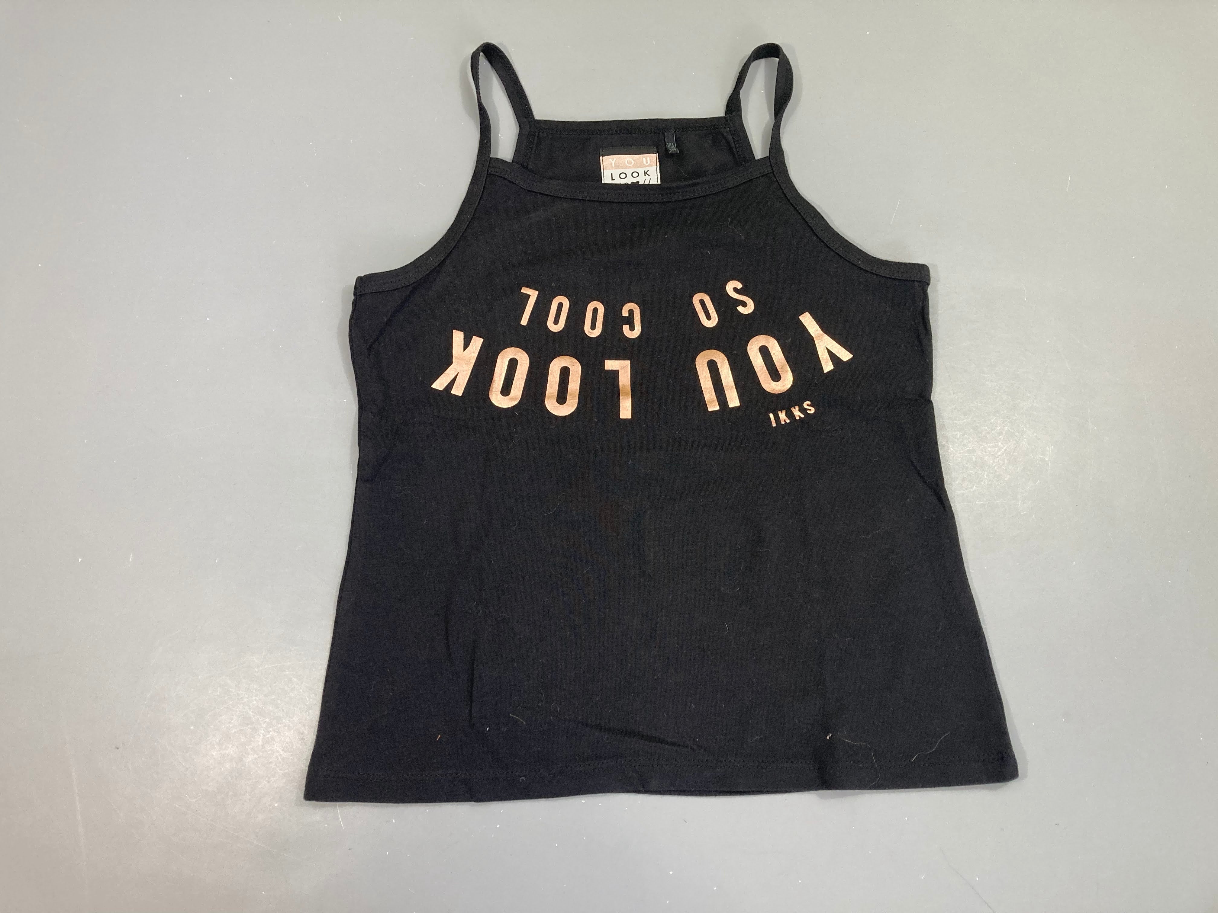 T-shirt fines bretelles noir you look so cool