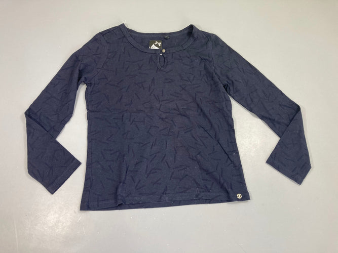 T-shirt m.l bleu foncé traits en transparence, moins cher chez Petit Kiwi