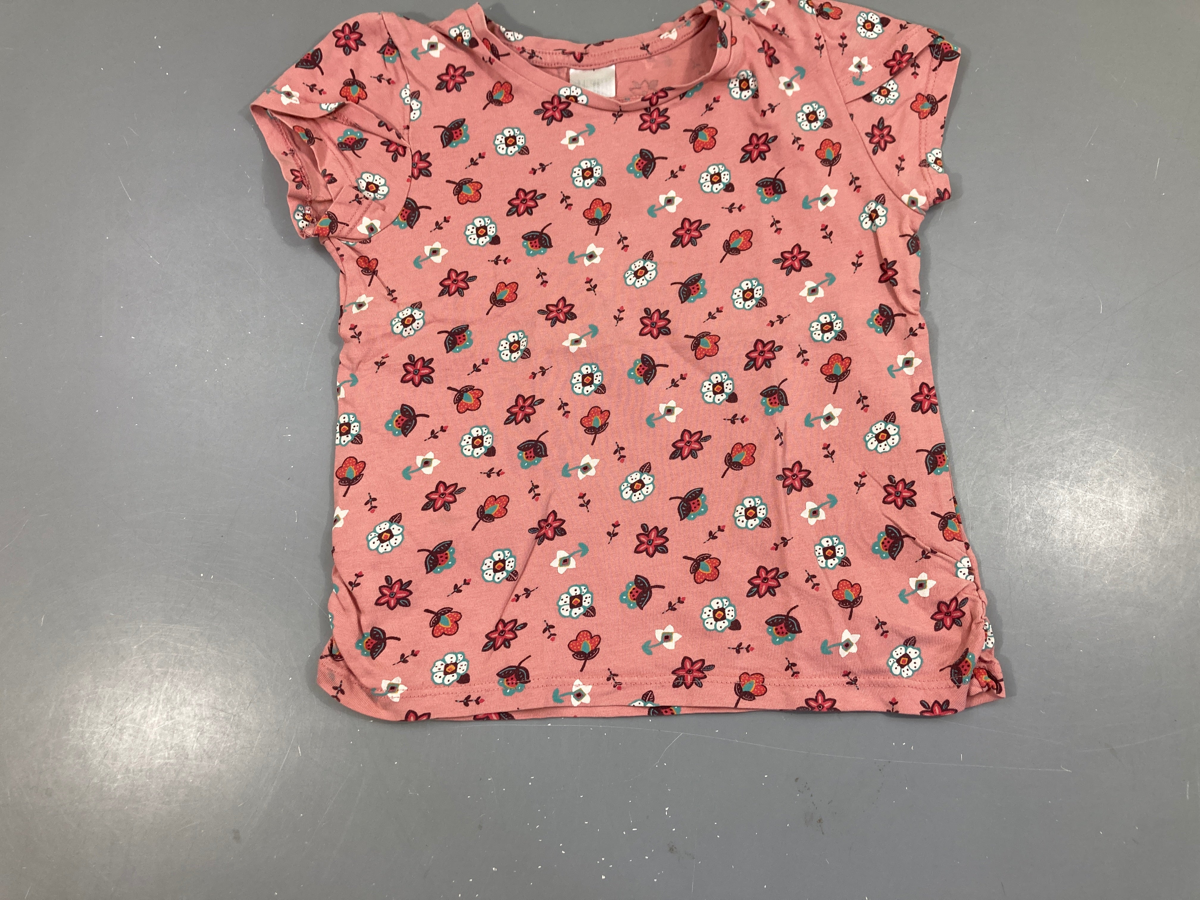 T-shirt m.c rose fleurs