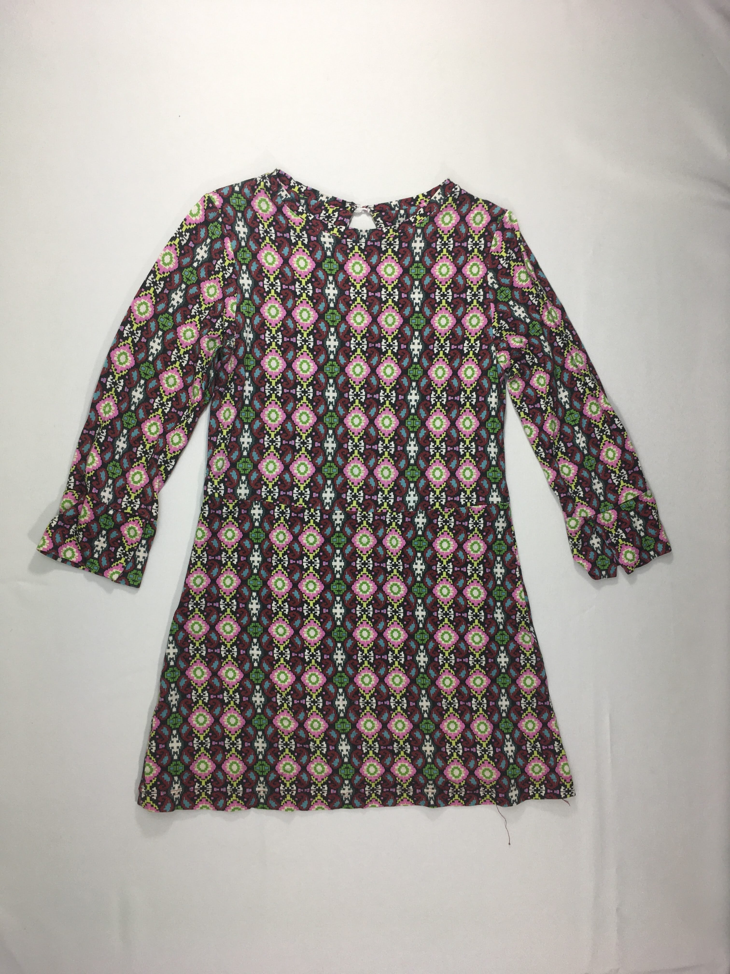 Robe m.l jersey motifs multicolores