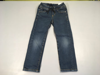 Pantalon denim texturé taille élastique