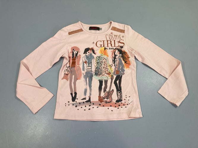 T-shirt m.l rose cos.mic girls, moins cher chez Petit Kiwi