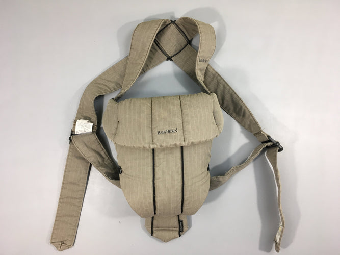 Porte bébé taupe/gris petits carreaux, moins cher chez Petit Kiwi