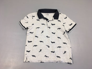 Polo m.c gris requins