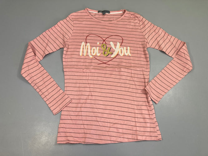 T-shirt m.l rose rayé moi&you, moins cher chez Petit Kiwi