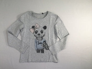 T-shirt m.l gris chiné Panda