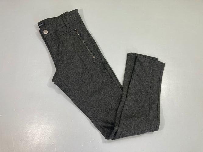 Jegging gris foncé zips, moins cher chez Petit Kiwi