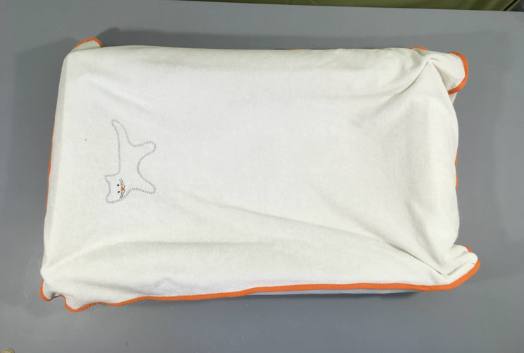 Matelas à langer gonflable Skotsam + housse pour matelas à langer blanc/orange chat, moins cher chez Petit Kiwi