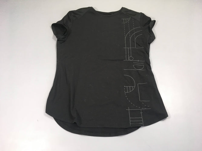 T-shirt m.c de sport noir motifs texturé coté, moins cher chez Petit Kiwi