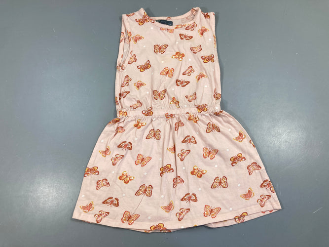 Robe s.m rose pâle Papillons, moins cher chez Petit Kiwi