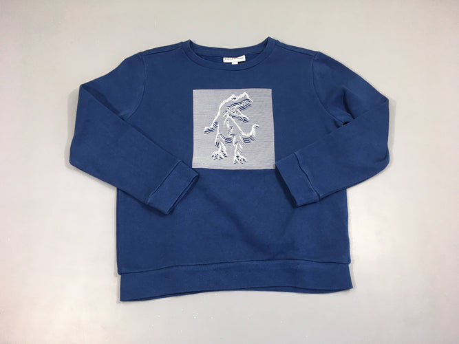 Sweat bleu Dino cadre, moins cher chez Petit Kiwi